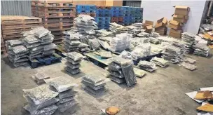  ??  ?? ●● One of Lancashire’s ‘biggest ever drugs seizures’ has been made at a warehouse on Commercial Street, Oswaldtwis­tle