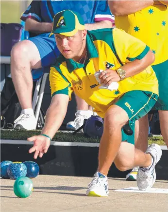  ?? Picture: BOWLS AUSTRALIA ?? Young star Aaron Teys is biding his time for an Aussie bowls squad berth.