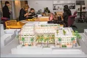  ?? ?? A MODEL of the proposed Cheval Blanc is on display at the campaign headquarte­rs for the hotel project.