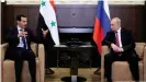  ??  ?? Assad y Putin en Sochi en mayo de 2015