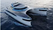  ??  ?? B E L O W Power options include big diesel waterjets or hybrid solar electric drives
