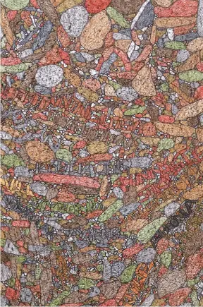  ??  ?? RIGHT
Nicotye Samayualie
(b. 1983 Kinngait)
—
Names Out of Rocks 2017
Coloured pencil
58.2 × 40.6 cm COURTESY MADRONA GALLERY