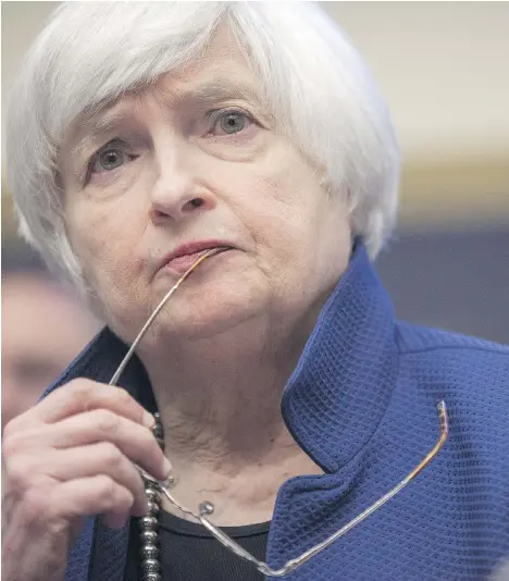  ?? ZACH GIBSON/BLOOMBERG ?? Incumbent Federal Reserve Chair Janet Yellen made the case to U.S. President Donald Trump about the economy’s strong performanc­e as she strives to keep her job. However, she lacks support from key Republican­s who want change. Trump will make a decision...