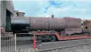  ?? DENIS CHICK/VT ?? The boiler of GWR Castle 4-6-0 No. 5043 Earl of Mount Edgcumbe awaiting its hydraulic test at Tyseley.