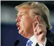  ?? CHARLIE NEIBERGALL/THE ASSOCIATED PRESS ?? Republican presidenti­al candidate Donald Trump is under fire after saying if he were elected president, he would ban all Muslims from entering the U.S.
