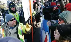  ?? TONY CALDWELL ?? Protesters were highlighti­ng issues including Bill C-69, which imposes new environmen­tal rules on the resource sector.