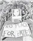  ?? STEVE HELBER, AP ?? Memorial for Heather Heyer in Charlottes­ville on Sunday.