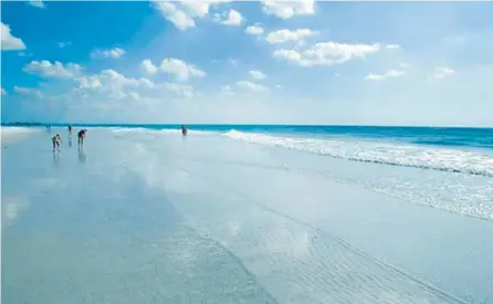  ?? FILE ?? Siesta Beach on Siesta Key southwest of Sarasota was named America’s top beach in 2011 and 2017 on Dr. Beach’s annual Top 10 Beach List, and it was named the No. 2 beach in the U.S. this year on the annual TripAdviso­r’s Travelers’ Choice Awards.