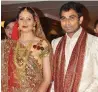  ??  ?? Hasin Jahan and Mohammed Shami after their marriage.