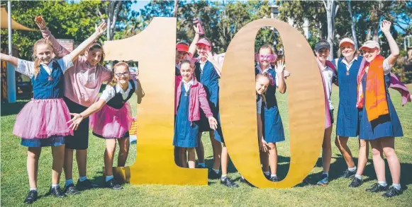  ??  ?? St Hilda's School has just celebrated its 10th year participat­ing in the Mother's Day marathon.
