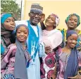  ?? ?? Nabeeha Al-kadriyar, third from left, with her four of her sisters and their father