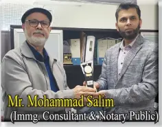  ?? ?? Mr. Mohammad Salim (Immg. Consultant & Notary Public)