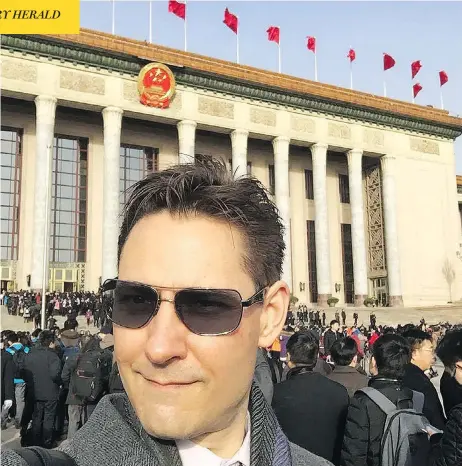  ?? FACEBOOK ?? Michael Kovrig, who had worked extensivel­y with Canada’s embassy in Beijing, was reportedly detained Tuesday by authoritie­s in China.