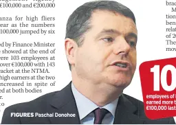  ??  ?? FIGURES Paschal Donohoe