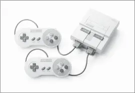  ?? NINTENDO VIA THE NEW YORK TIMES ?? Asuper NES Classic Edition console. Following 2016’s NES Classic Edition console, the $80 Super NES version is a flashback to Nintendo’s early-’90s glory days, but it lacks many modern features.