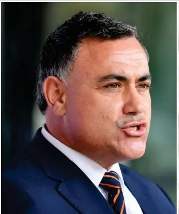  ?? Composite: AAP ?? Former PM Malcolm Turnbull (R) lashed NSW deputy premier John Barilaro (L) on ABC radio.