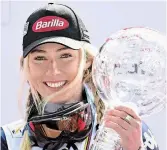  ?? ALAIN GROSCLAUDE AGENCE ZOOM GETTY IMAGES ?? Mikaela Shiffrin extended the all-time best mark for most career wins to 88 by winning the last race of the season.