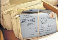  ?? MILLICENT MCKAY/JOURNAL PIONEER ?? Over nearly four years, George Peters wrote his wife Inez a letter every day while he was overseas in the Second World War. He posted every letter to “Mrs. George Peters” started every letter with “Hello Honey” and finished each letter with the same...