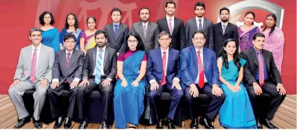  ??  ?? Young Chartered Accountant­s Forum Governing Council with CA Sri Lanka President Mr. Jagath Perera and Vice President Mr. Manil Jayesinghe.