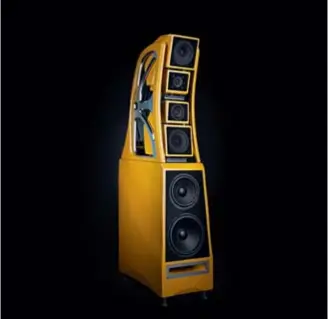  ??  ?? The Wilson Audio Chronosoni­c XVX stands more than 1.8m high.