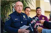  ?? ALLEN EYESTONE / THE PALM BEACH POST ?? Jupiter Police Chief Frank Kitzerow has been involved in several high-profile cases, including a triple murder on Super Bowl Sunday.