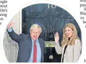  ??  ?? Boris Johnson and partner Carrie Symonds