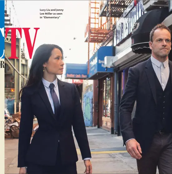  ??  ?? Lucy Liu and Jonny
Miller as seen in “Elementary”