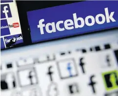  ?? LOIC VENANCE / AFP / GETTY IMAGES FILES ?? Facebook said mobile made up 91 per cent of ad revenue, compared with about 87 per cent a year earlier.