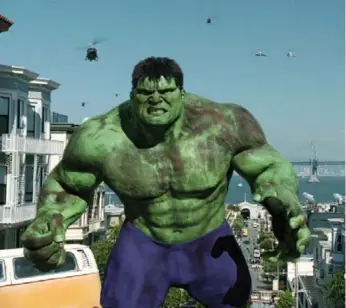  ??  ?? Despite its early leak, Ang Lee’s Hulk starring Eric Bana went on to a worldwide box office of $254 million.