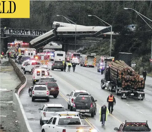  ?? RACHEL LA CORTE / THE ASSOCIATED PRESS ?? A key question for investigat­ors of the derailment in Washington state will be why the Positive Train Control (PTC) was not activated. PTC is a technology that automatica­lly slows a train if it is going too fast or could possibly derail.