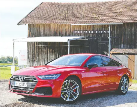  ??  ?? The Audi A7 Sportback Hybrid delivered better fuel economy than the Toyota Prius with all-wheel drive.