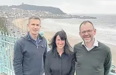  ?? ?? Professor Garry Tew (left), Lisa Ballantine, and Dr Phil Dickinson.