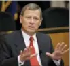  ?? NATI HARNIK / ASSOCIATED PRESS ?? Chief Justice John Roberts speaks at the University of Nebraska Lincoln in Lincoln, Neb.