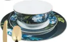  ??  ?? FLORAL PATTERNS Designed by Dunelm’s in-house textile artist CHARM 12-PIECE BLUE FLORAL DINNER SET, £37