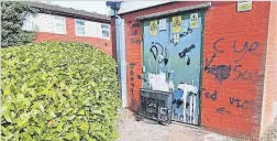  ??  ?? ● The electricit­y substation in Brookvale Avenue, Runcorn, before it was cleaned up