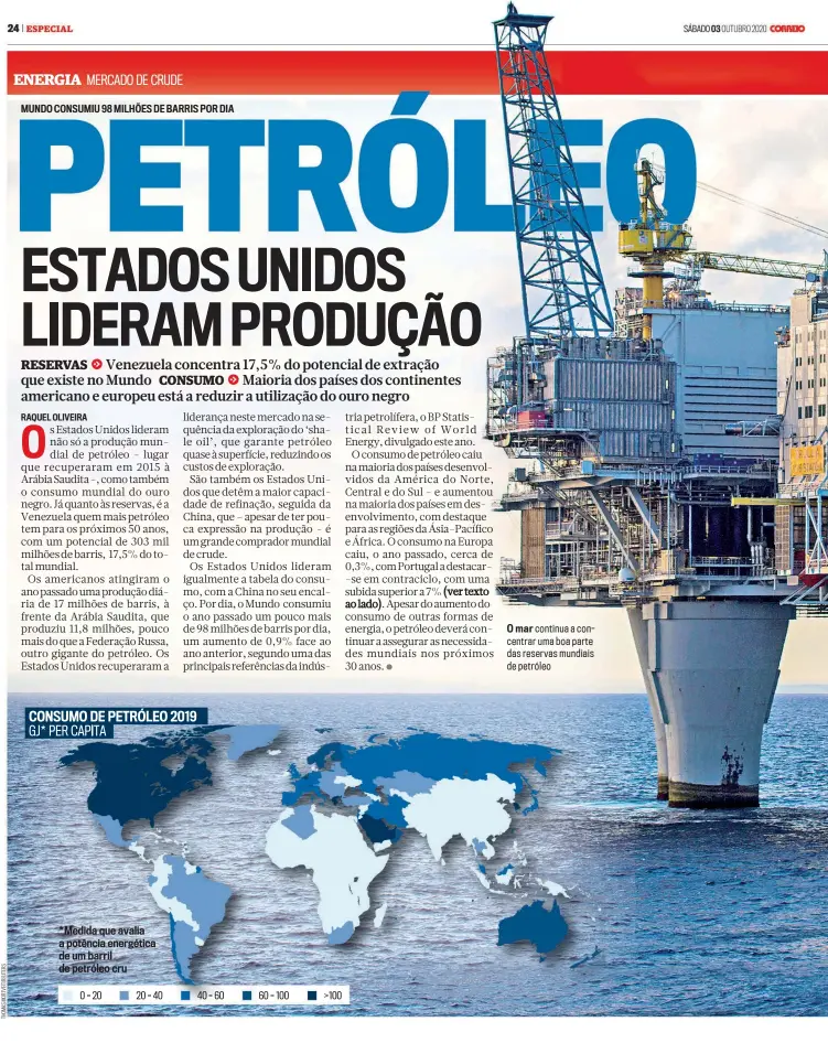  ??  ?? 24
O mar continua a concentrar uma boa parte das reservas mundiais de petróleo