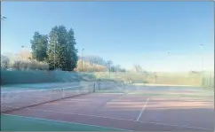  ?? ?? FROST FREEZES PLAY: Play was put on hold this week at Mitchelsto­wn Tennis Club due to the extremely low temperatur­es, causing our courts to freeze.