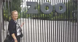  ?? (Sarit Shina / March of the Living) ?? HOLOCAUST SURVIVOR Stefania Sitbon visits the Warsaw Zoo, where she and her family hid for more than two months during World War II.
