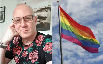  ??  ?? FÖRVÄNTANS­FULL. ”Det finns många gamla värderinga­r i Trollhätta­n. Nu är det dags att ändra på det. Pride är bara kärlek”, säger Johan.