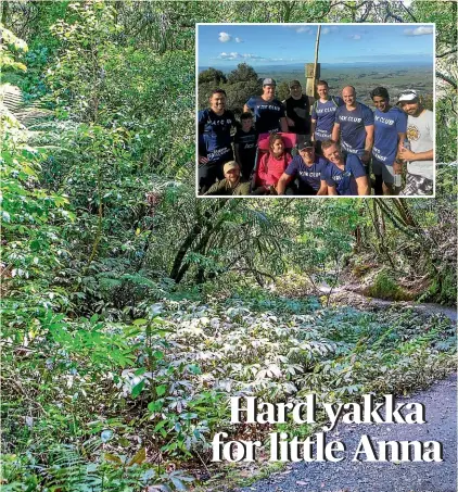  ?? BRIAN PRESCOTT ?? At the summit of the Ha¯karimatas are back left, Joey Uden, Jackson Cook, Mike Cook, Pete Davenport, Mark Wilkin, Graeme Uden, Bhaskar Sangam and Mehar Randhawa. Front, Regan Osborne, Anna Prescott , Brian Prescott, and Niall Gavin.