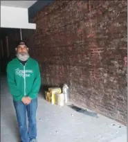  ?? GARY PULEO - MEDIANEWS GROUP ?? Vince DePaul stands in the space at the old Baer’s Furniture building that he envisioned as a vegan cafe at Norristown Wellness Center.