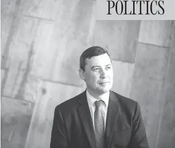  ?? CHRIS ROUSSAKIS ?? Federal Conservati­ve leadership candidate Michael Chong’s support of a carbon tax shows he’s willing to stand by a position that could end up hurting his chances of becoming the party’s next leader.