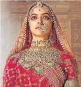  ??  ?? Deepika Padukone in a still from Padmavati