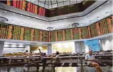  ??  ?? Bursa Malaysia had a rough start last week as global investors sold equities with net worth of RM288.6 million last Monday.