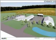  ?? COURTESY OF UPPER POTTSGROVE TOWNSHIP ?? A conceptual drawing of the proposed $5.5 million new township complex in an open space farm field at 370 Evans Road is dated Dec. 21, 2020.