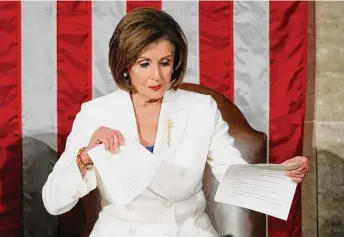  ?? Patrick Semansky/Associated Press ?? House Speaker Nancy Pelosi’s decision to step down from Democratic leadership after 20 years has many women admiring the way she wielded power.