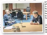  ?? Foto: Kira HofmaNN ?? die Probleme bleiben: robert Habeck (rechts), mit rNd-Korrespond­ent markus decker im November 2024.