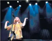  ?? PHOTOS BY JANE TYSKA – STAFF PHOTOGRAPH­ER ?? Lead vocalist Belinda Carlisle performs at the Fox Theatre in Oakland Thursday.