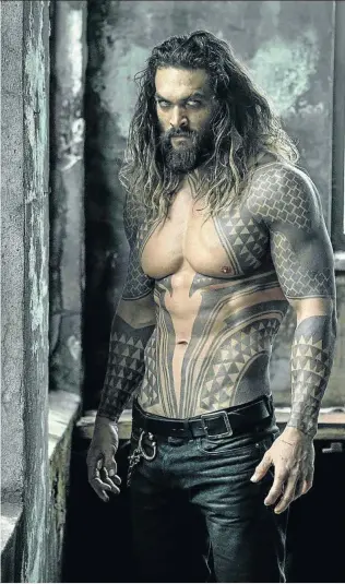  ??  ?? Jason Momoa plays Aquaman in the latest DC superhero flick.