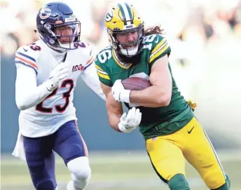  ?? DAN POWERS / USA TODAY NETWORK-WISCONSIN ?? Jake Kumerow is averaging 19.3 yards a catch, most among Green Bay Packers receivers with multiple receptions this season.